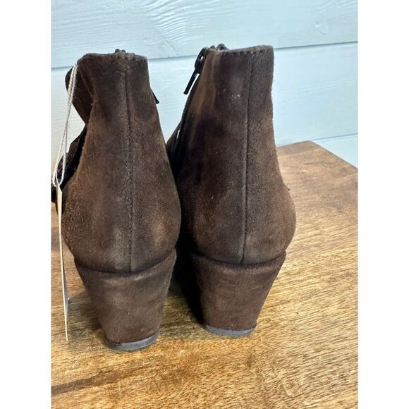 Hispanitas Brown Leather Suede Pointy Ankle Booties NWT Size 38 (7.5) - Picture 3 of 11